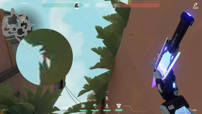 KAY/O Zero_Point on Bind Attack Site A — step 2 of 3: Aim — line up the shot