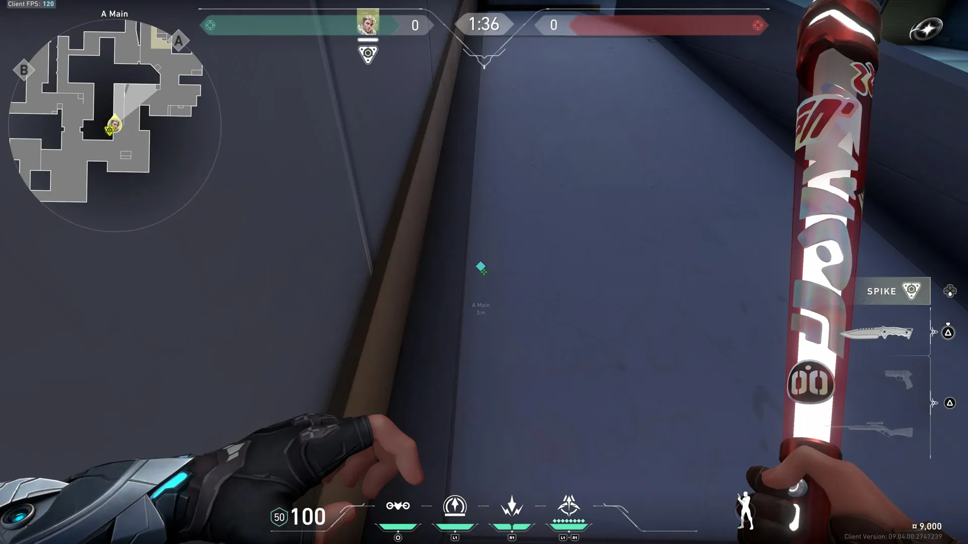 Sova Recon Bolt on Abyss Attack Site A — step 1 of 4: Position — where to stand
