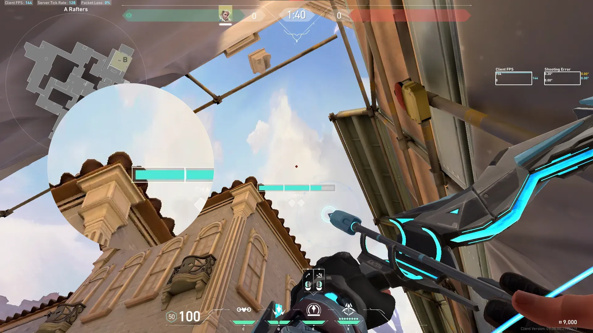 Sova Recon Bolt on Ascent Defense Site B — step 2 of 5: Aim — line up the shot