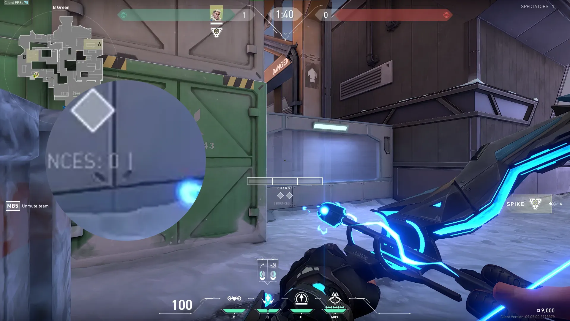 Sova Recon Bolt on Icebox Attack Site B — step 3 of 5: Aim — line up the shot