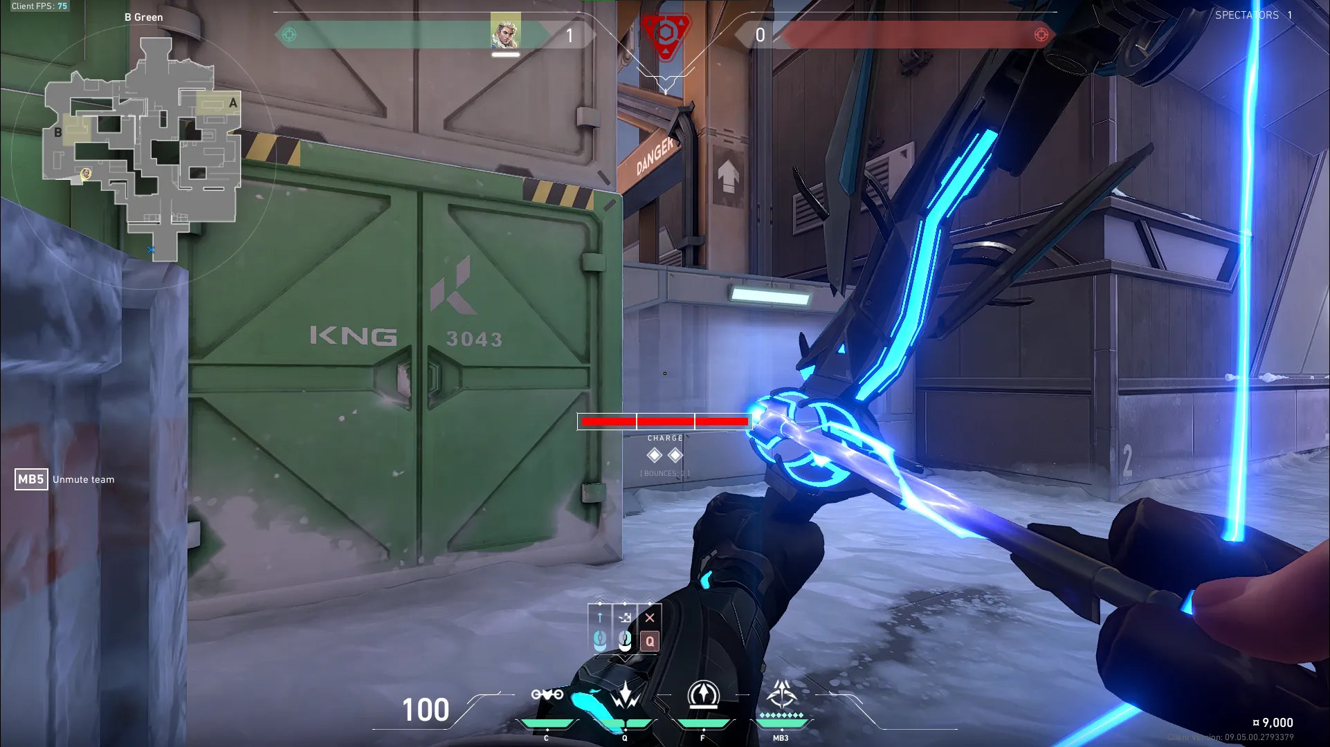 Sova Recon Bolt on Icebox Attack Site B — step 4 of 5: Aim — line up the shot