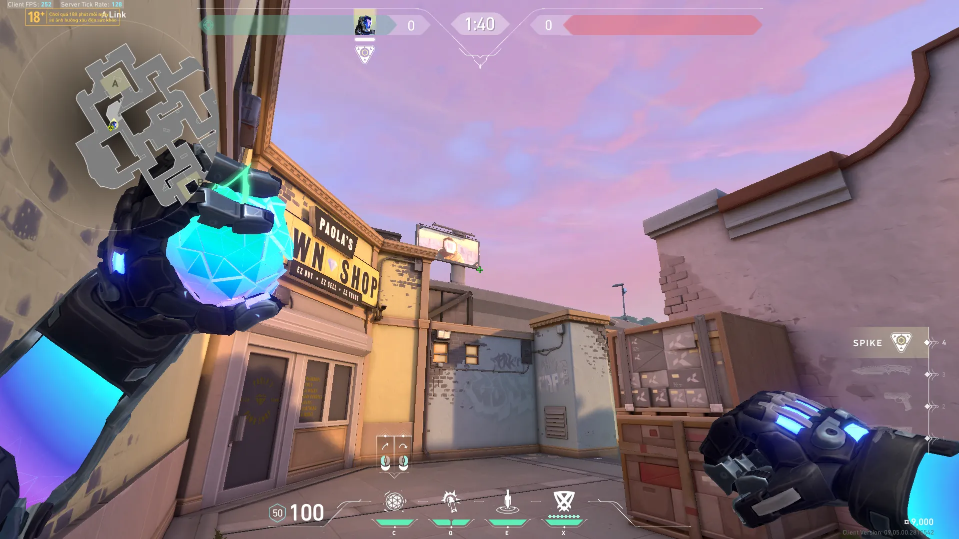 Gekko Mosh Pit on Sunset Defense Site A — step 2 of 3: Aim — line up the shot