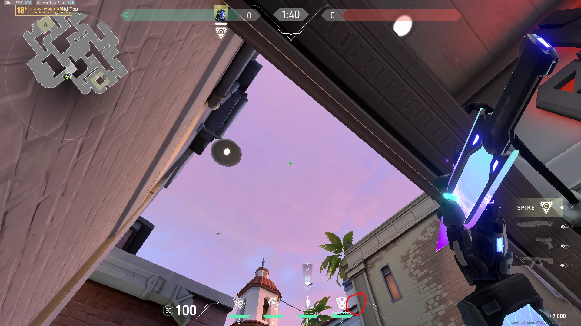 KAY/O Zero_Point on Sunset Defense Site A — step 2 of 3: Aim — line up the shot