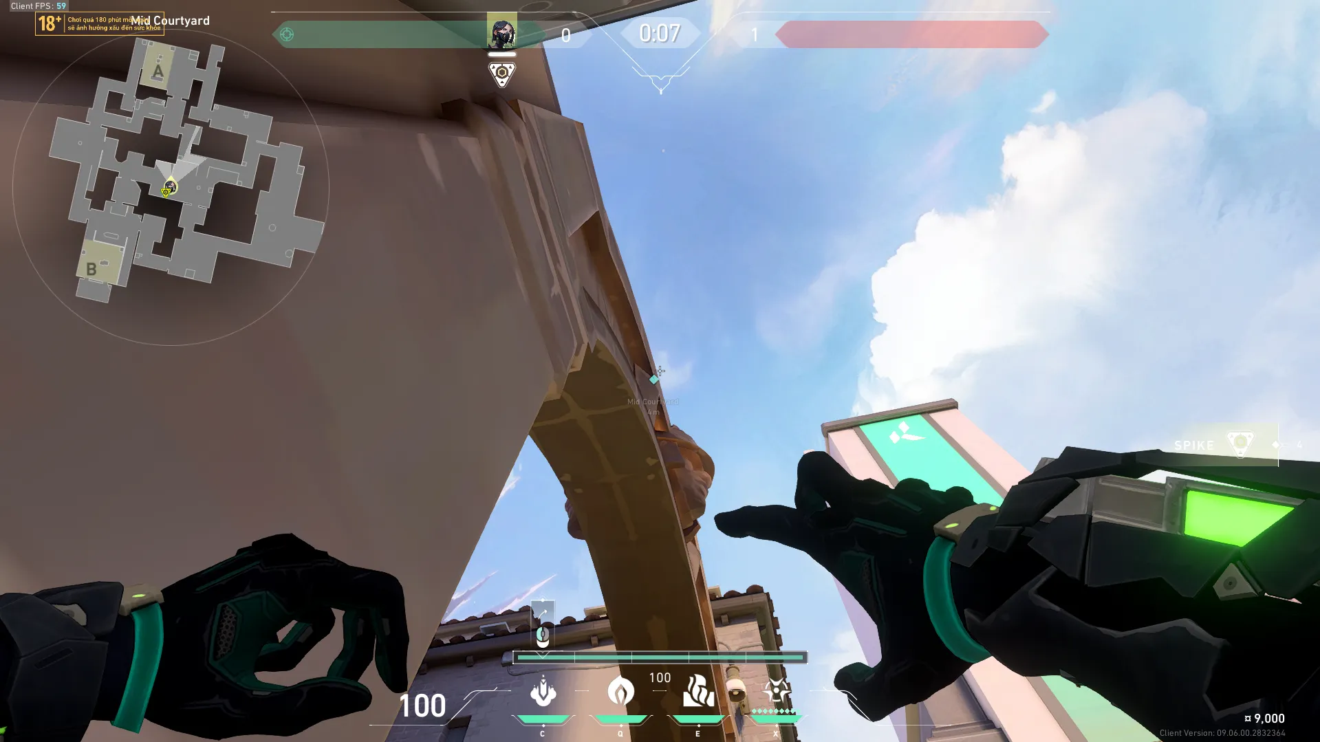 Viper Snake Bite on Ascent Attack Site A — step 2 of 3: Aim — line up the shot