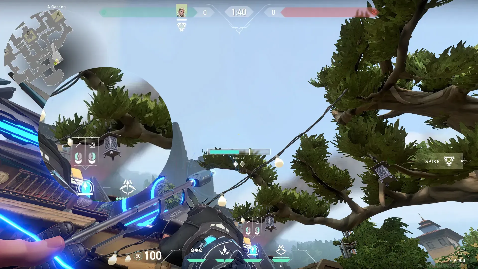 Sova Recon Bolt on Haven Attack Site A — step 2 of 3: Aim — line up the shot