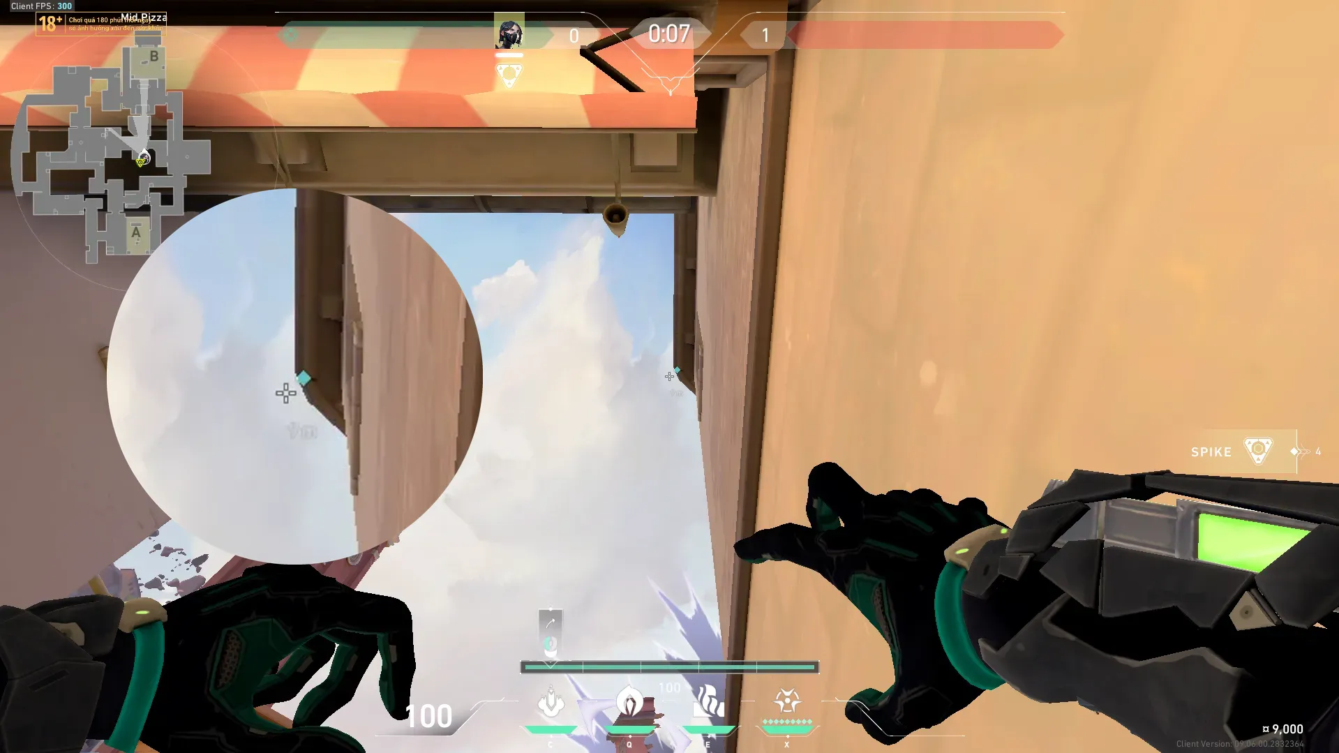 Viper Snake Bite on Ascent Attack Site B — step 2 of 3: Aim — line up the shot