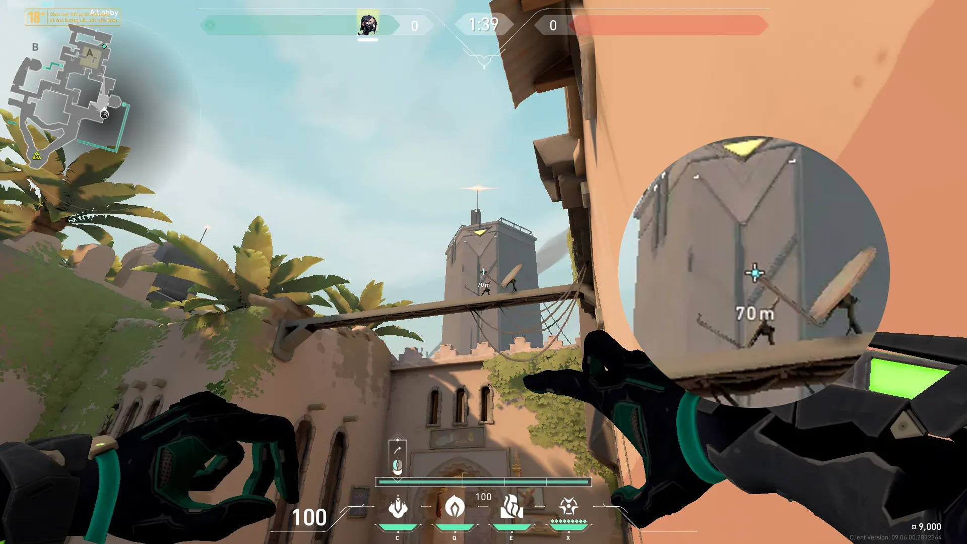 Viper Snake Bite on Bind Attack Site A — step 2 of 3: Aim — line up the shot
