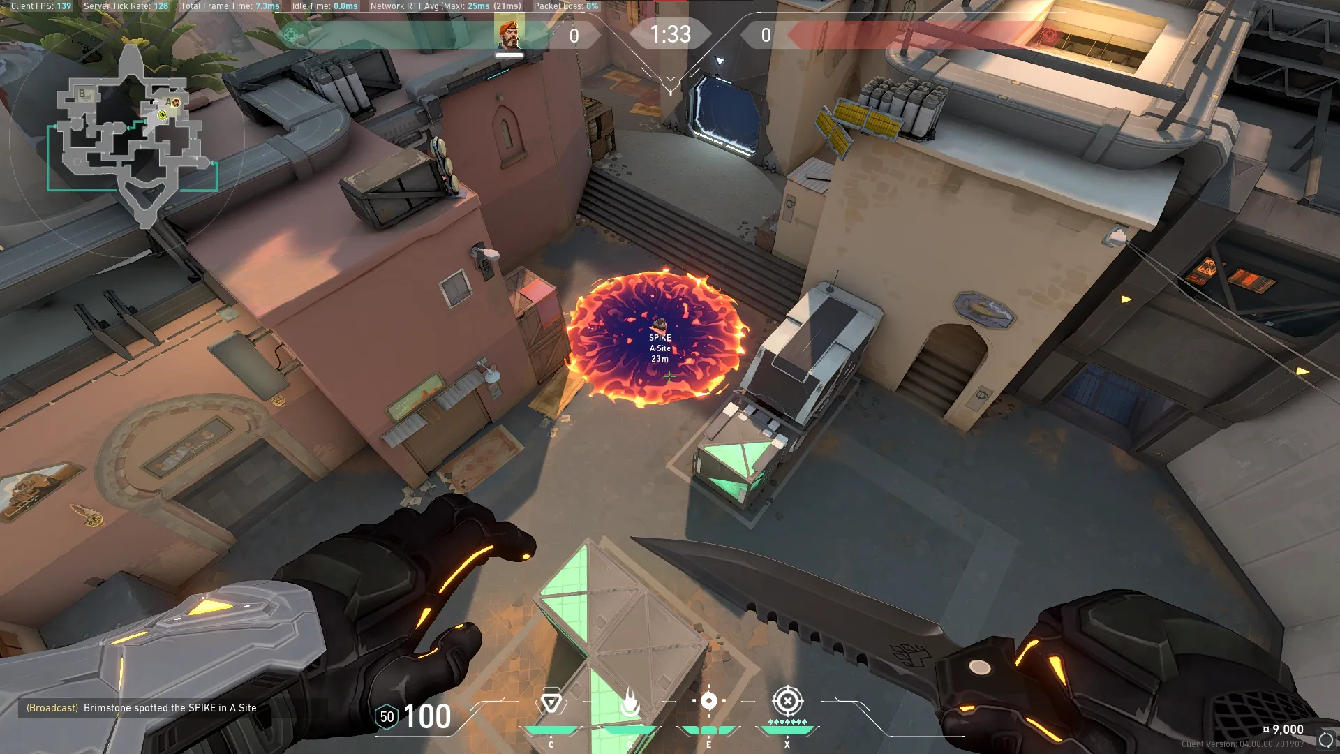 Brimstone Incendiary on Bind Defense Site A — step 3 of 3: Result