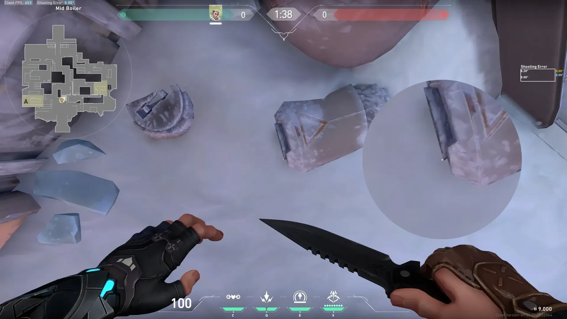 Defense Early Reveal for Enemy B Push — Sova lineup on Icebox