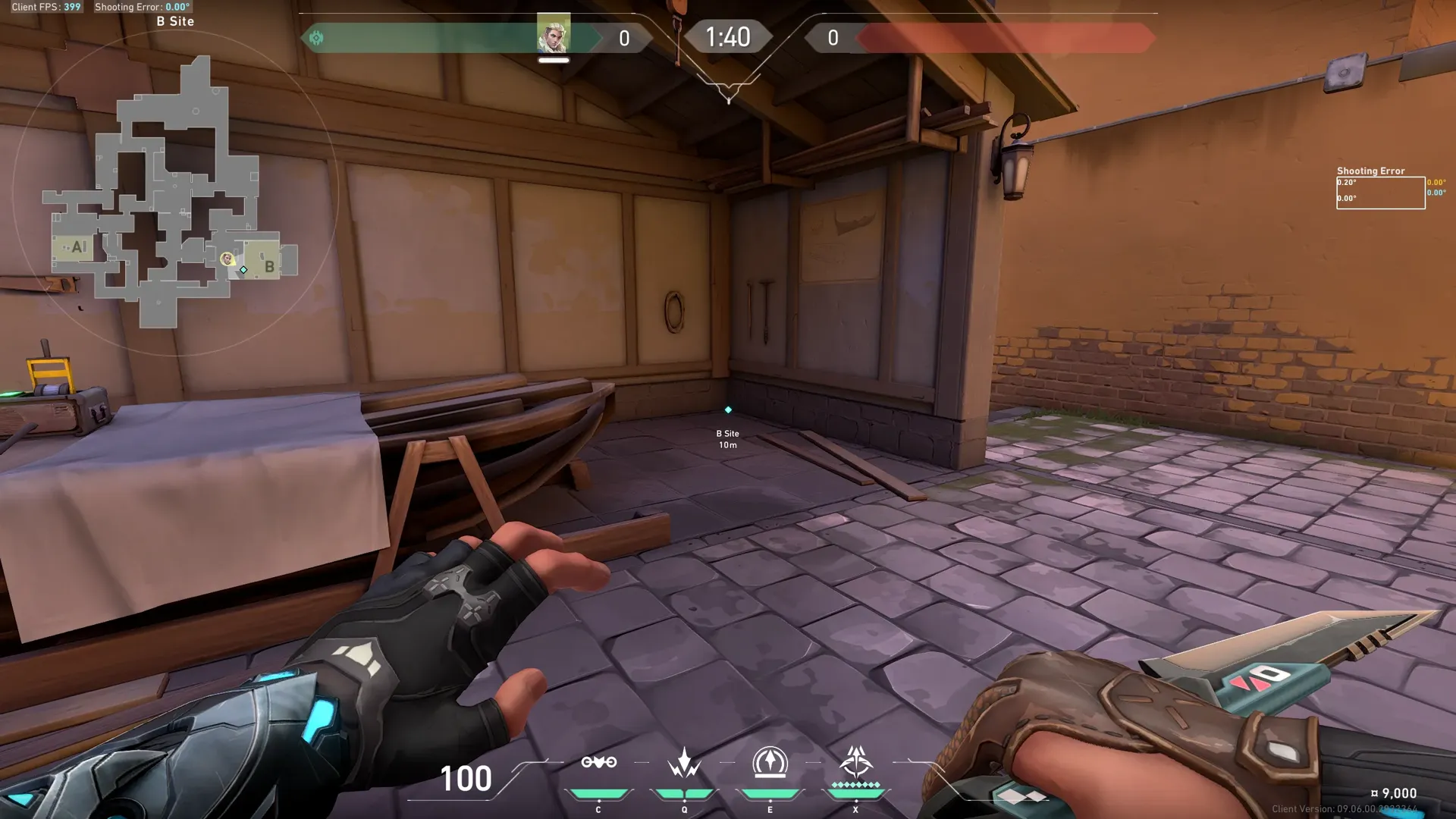 Sova Recon Bolt on Ascent Defense Site A — step 1 of 3: Position — where to stand