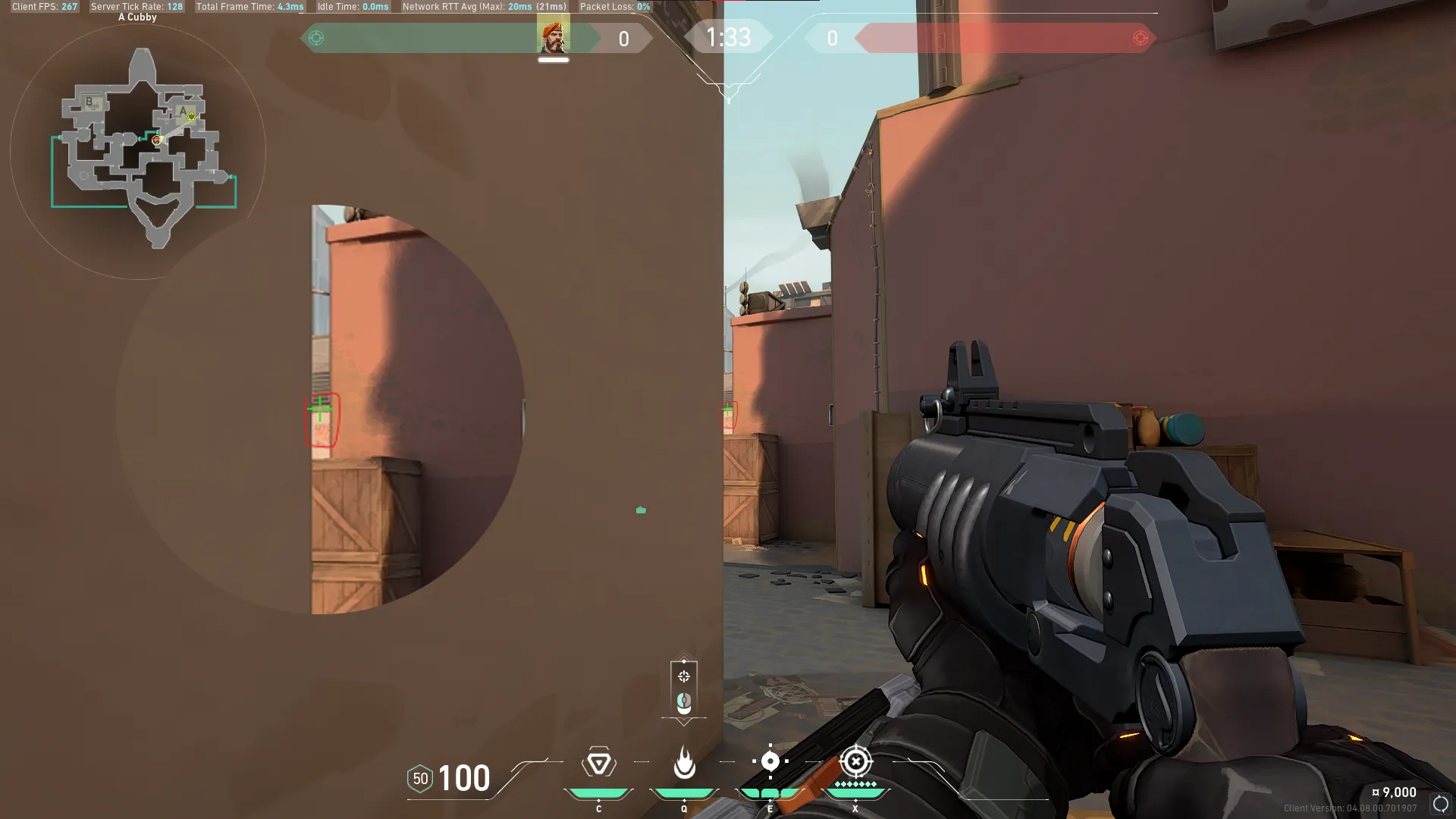 Brimstone Incendiary on Bind Attack Site A — step 2 of 3: Aim — line up the shot