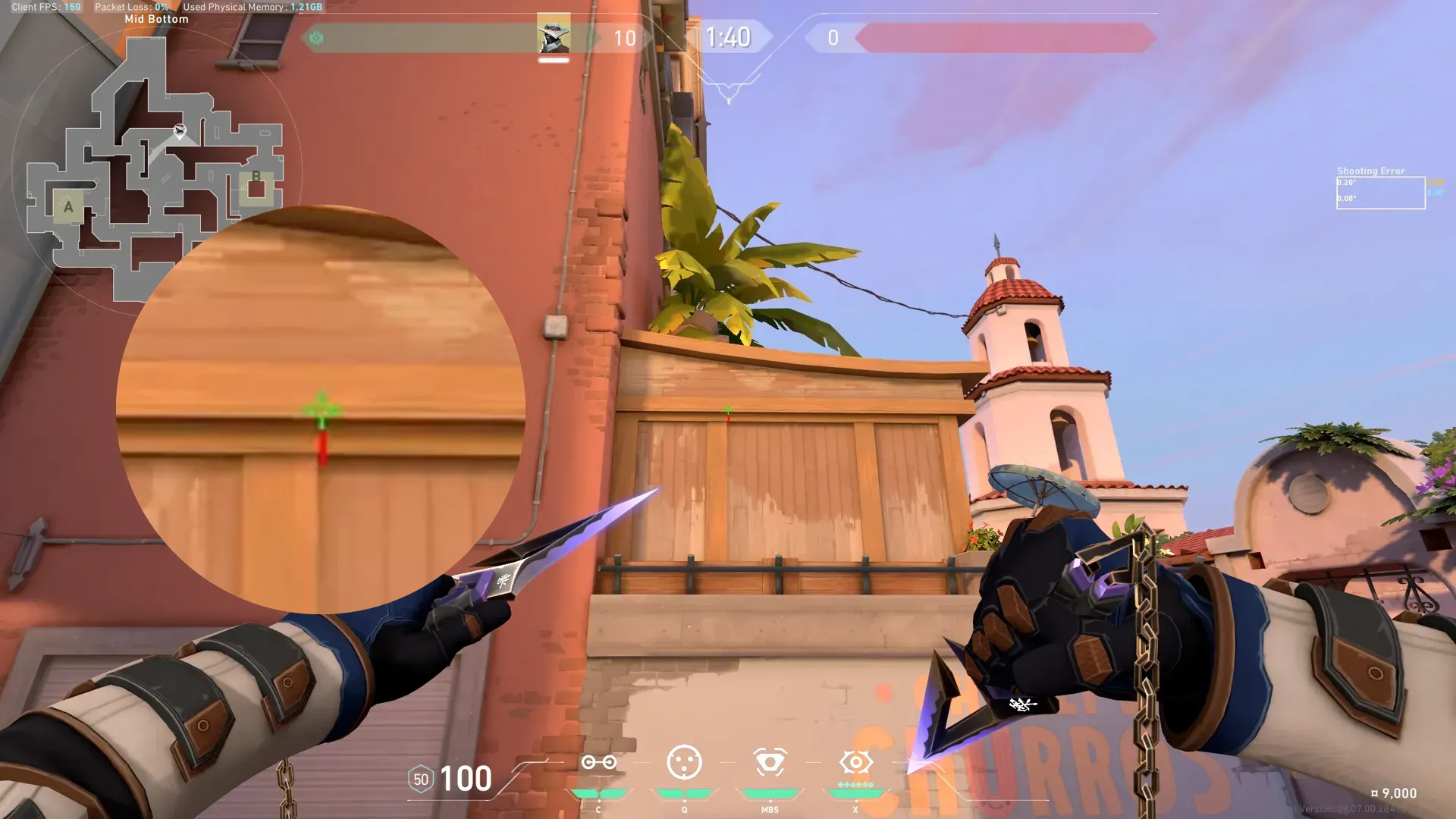 Cypher Spycam on Sunset Attack Mid — step 2 of 3: Aim — line up the shot