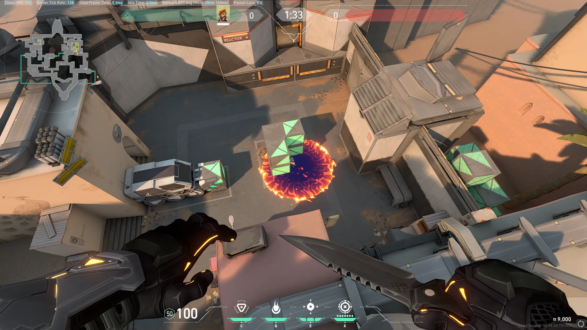 Brimstone Incendiary on Bind Attack Site A — step 3 of 3: Result