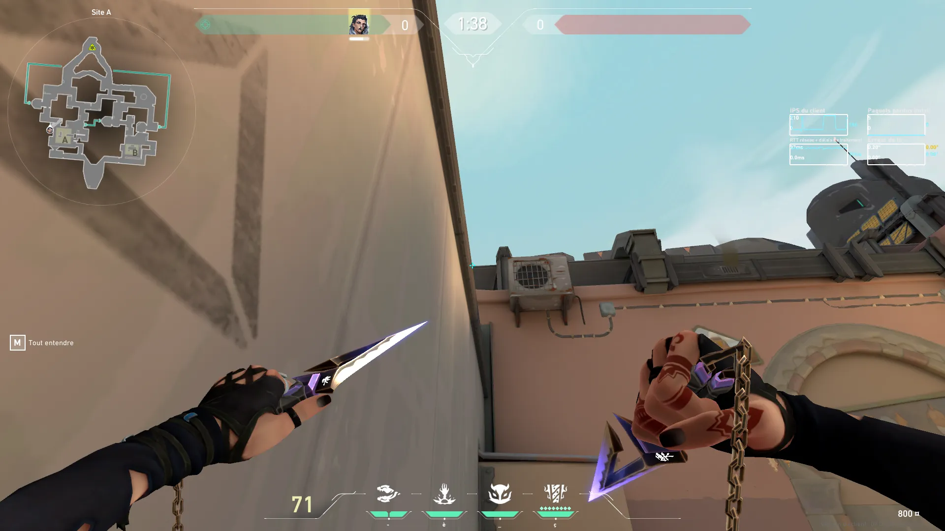 Fade Haunt on Bind Defense Site A — step 2 of 4: Aim — line up the shot