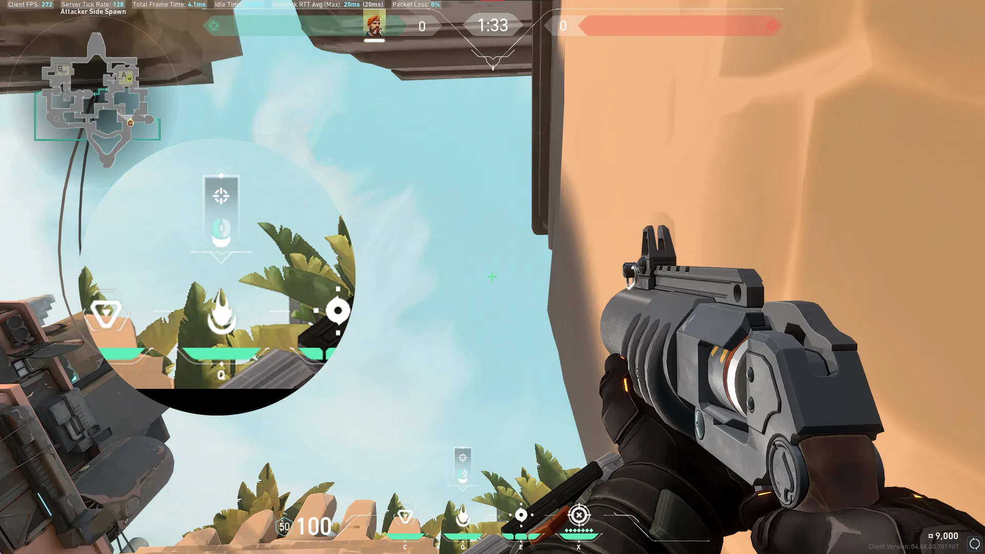 Brimstone Incendiary on Bind Attack Site A — step 2 of 3: Aim — line up the shot
