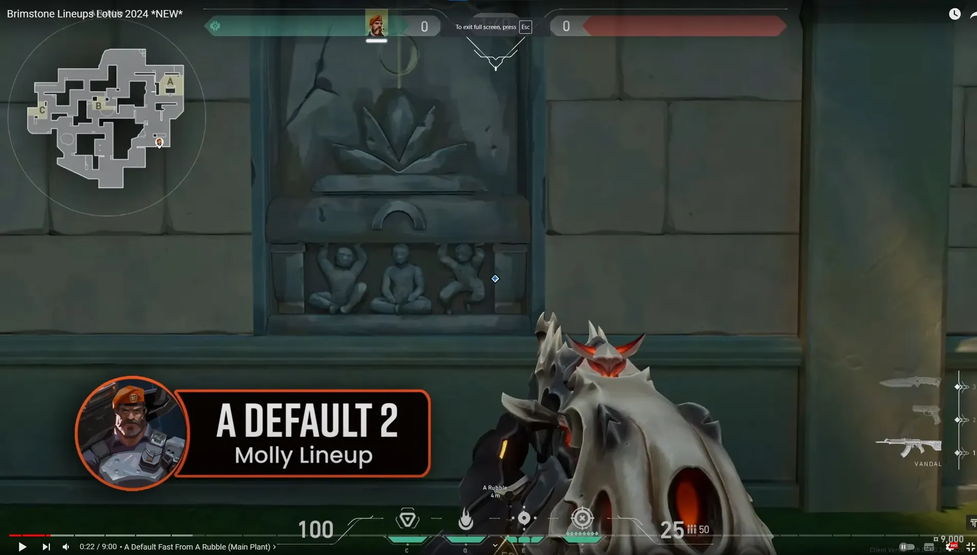 A Default Fast From Rubble Wahory — Brimstone lineup on Lotus