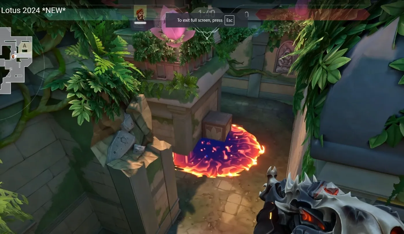 Brimstone Incendiary on Lotus Attack Site A — step 3 of 3: Result