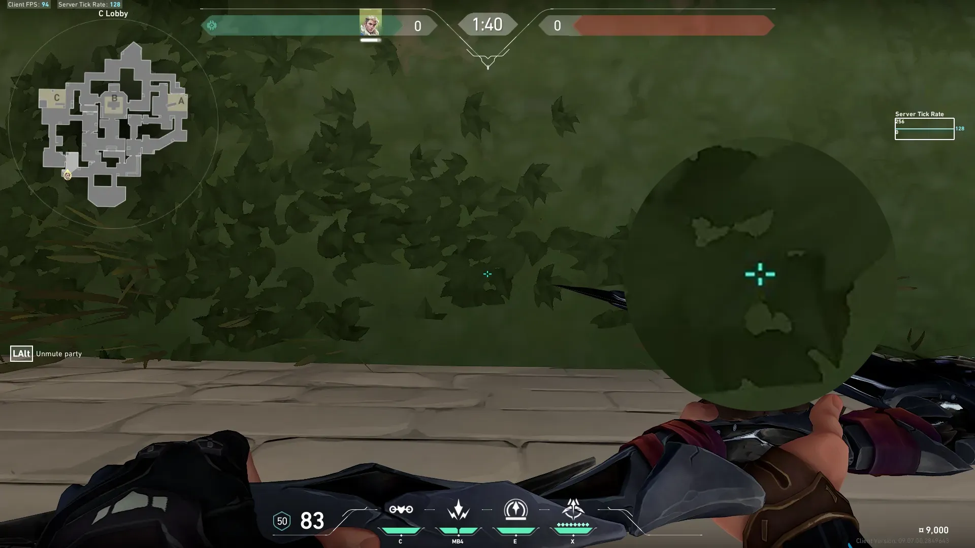 Sova Recon Bolt on Haven Attack Site C — step 1 of 3: Position — where to stand