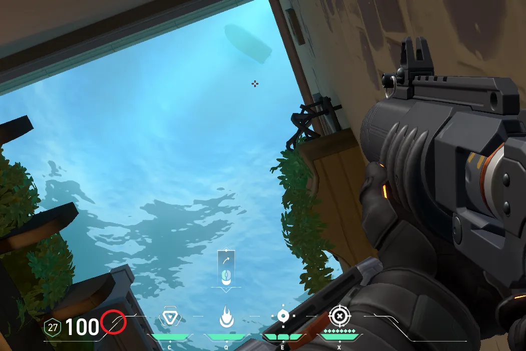 Brimstone Incendiary on Pearl Defense Site A — step 2 of 4: Aim — line up the shot