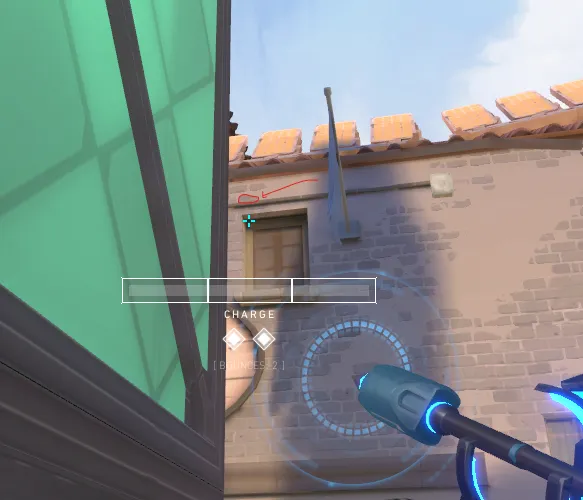 Sova Recon Bolt on Ascent Attack Mid — step 2 of 5: Aim — line up the shot