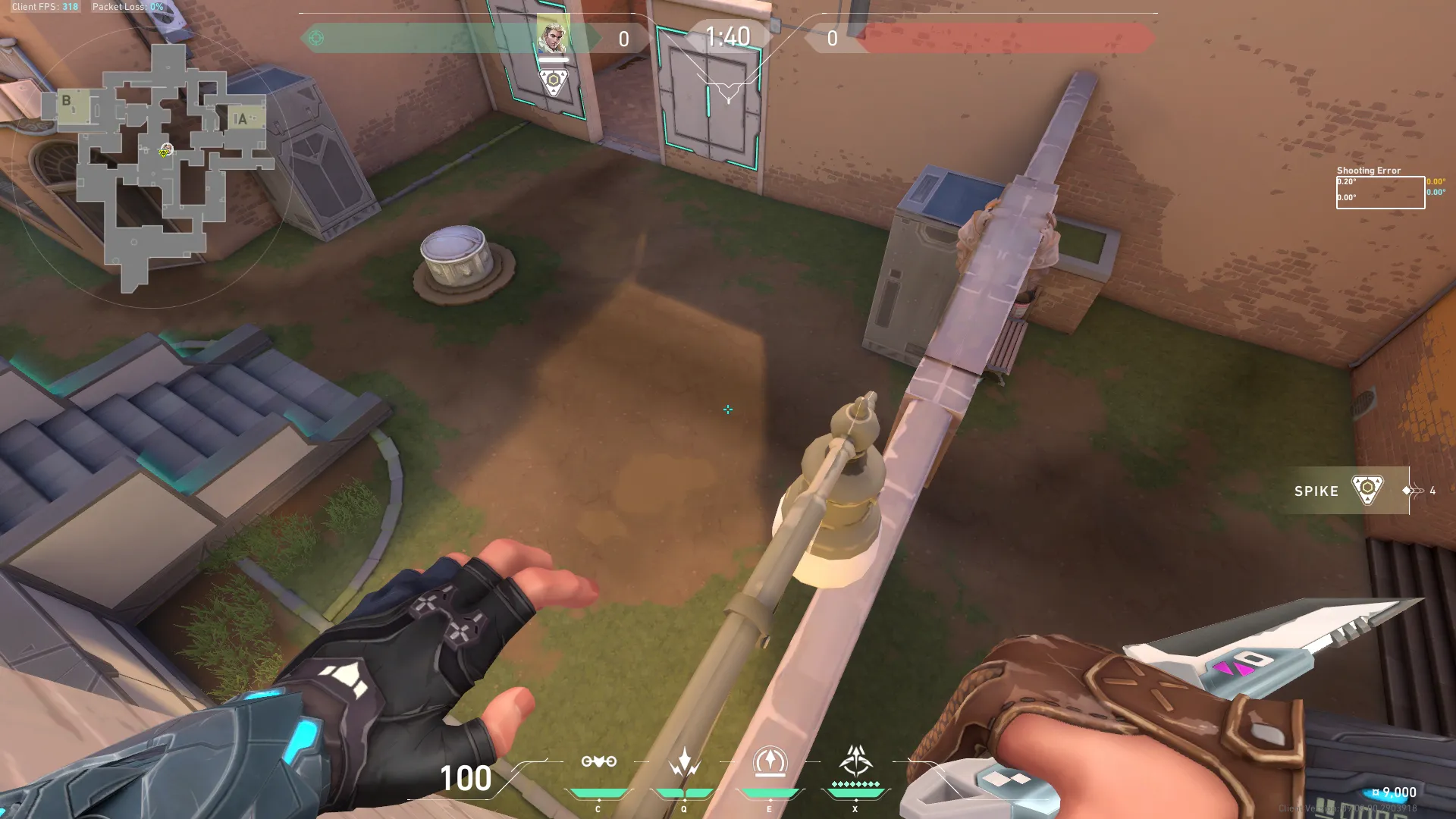 Sova Recon Bolt on Ascent Attack Mid — step 4 of 5: Aim — line up the shot