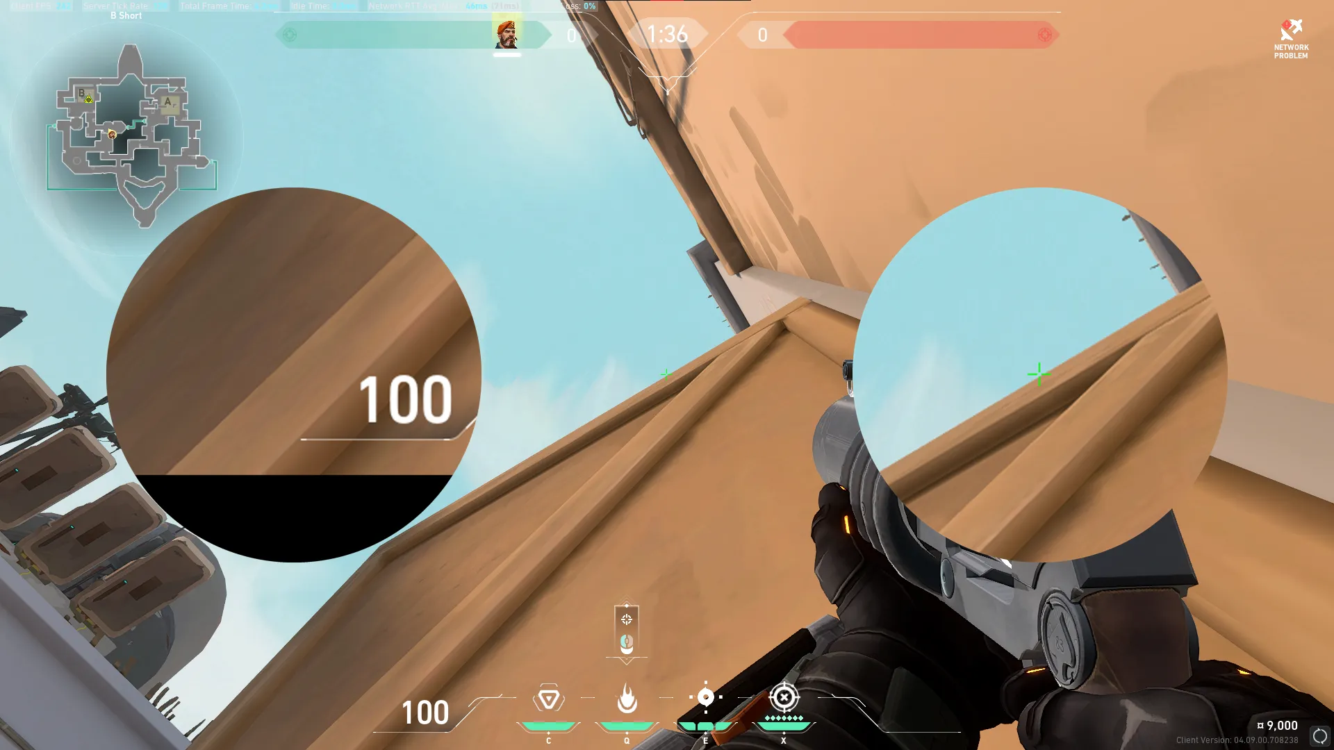 Brimstone Incendiary on Bind Attack Site B — step 2 of 3: Aim — line up the shot