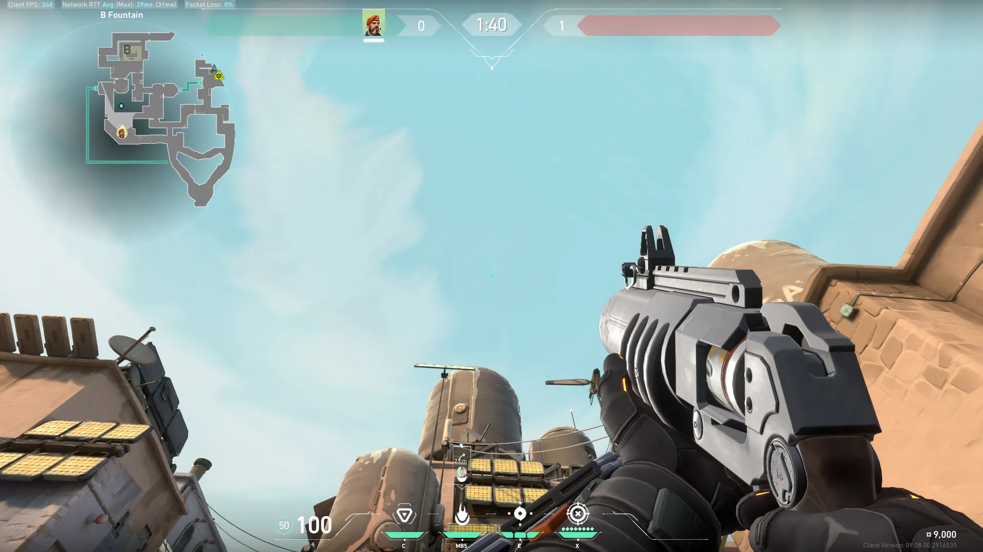 Brimstone Incendiary on Bind Attack Site B — step 2 of 3: Aim — line up the shot
