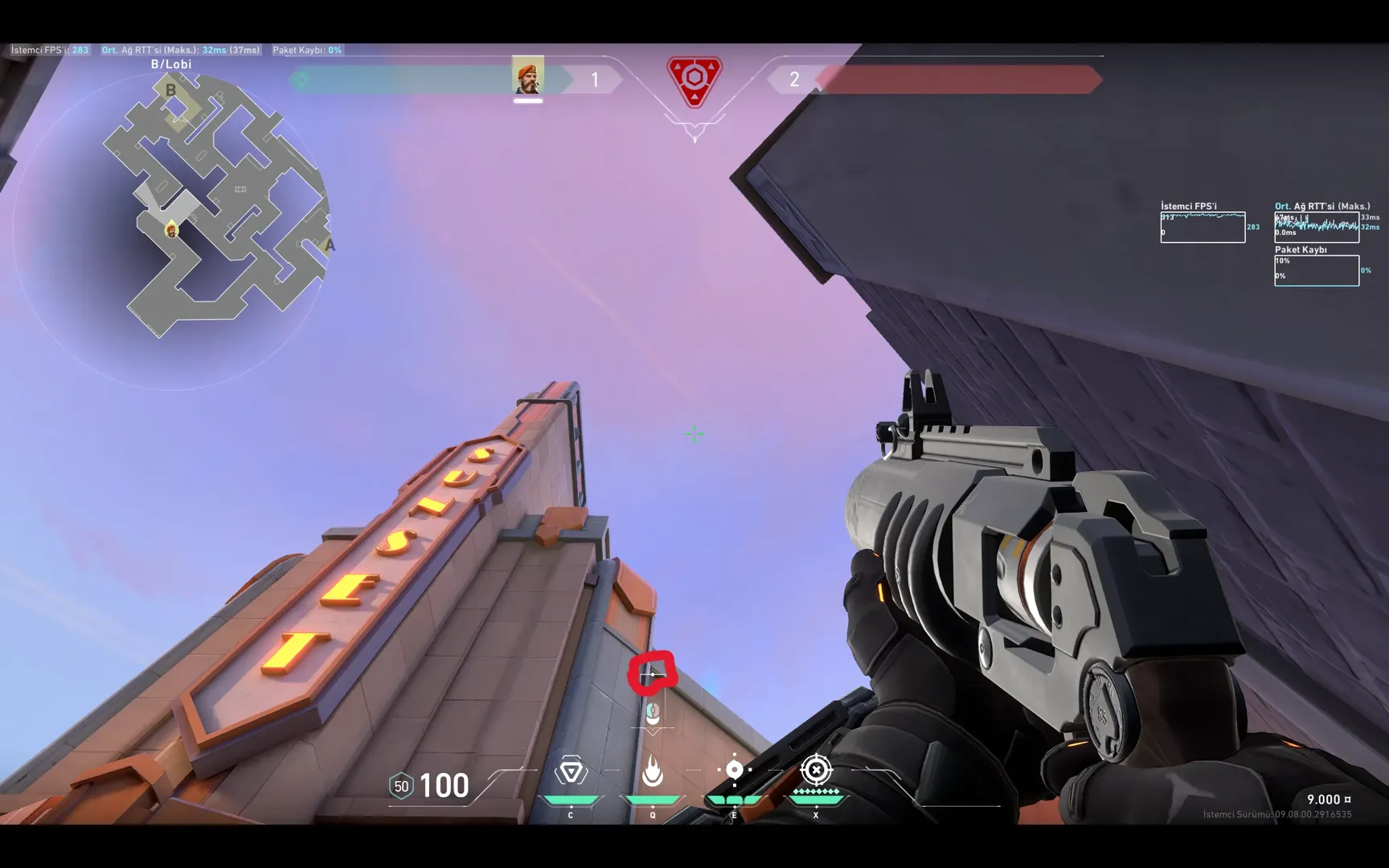 Brimstone Incendiary on Sunset Attack Site B — step 2 of 4: Aim — line up the shot