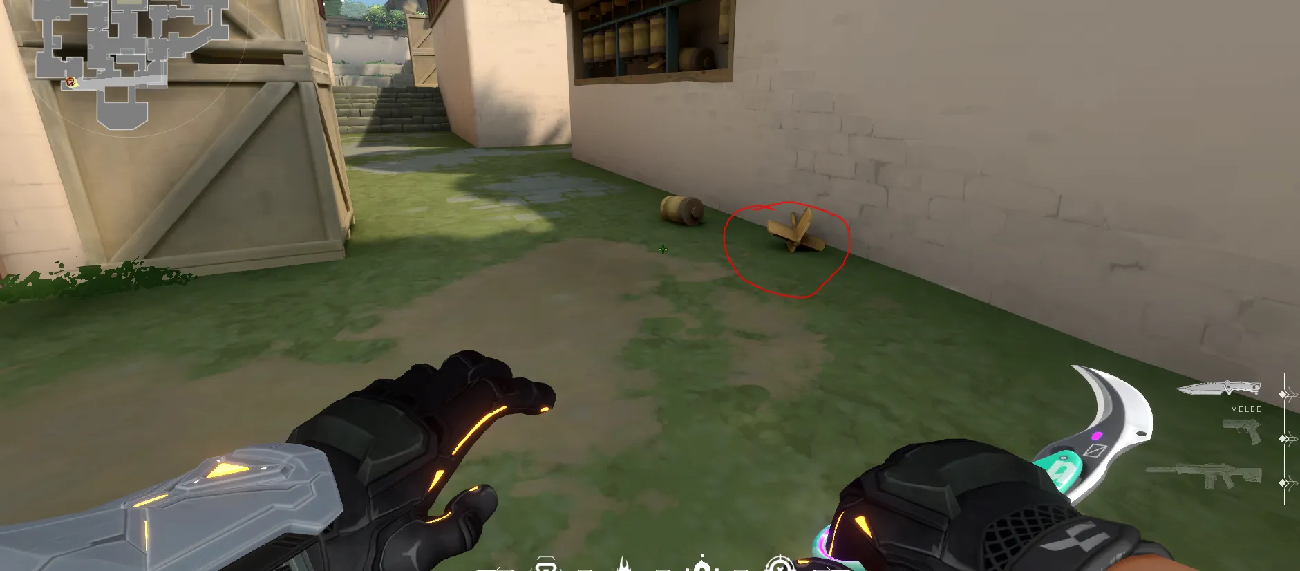 Brimstone Incendiary on Haven Attack Site C — step 1 of 4: Position — where to stand