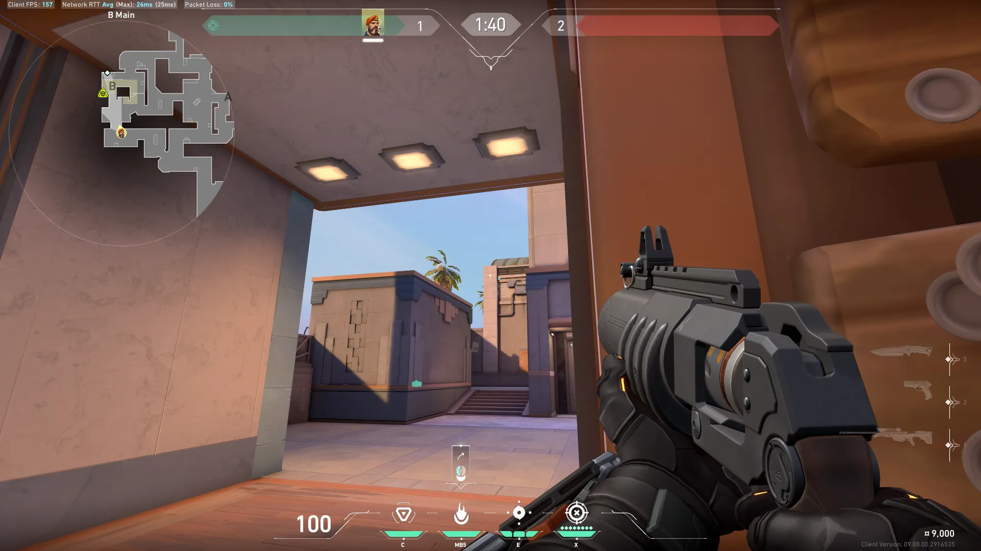 Brimstone Incendiary on Sunset Attack Site B — step 2 of 3: Aim — line up the shot