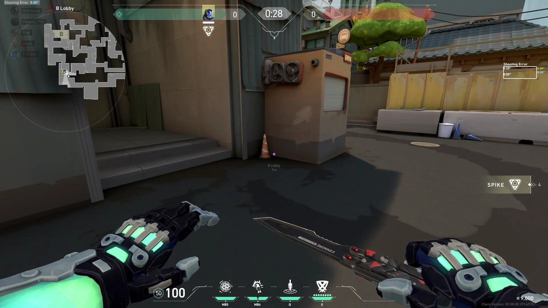 KAY/O Zero_Point on Split Attack Site B — step 1 of 3: Position — where to stand