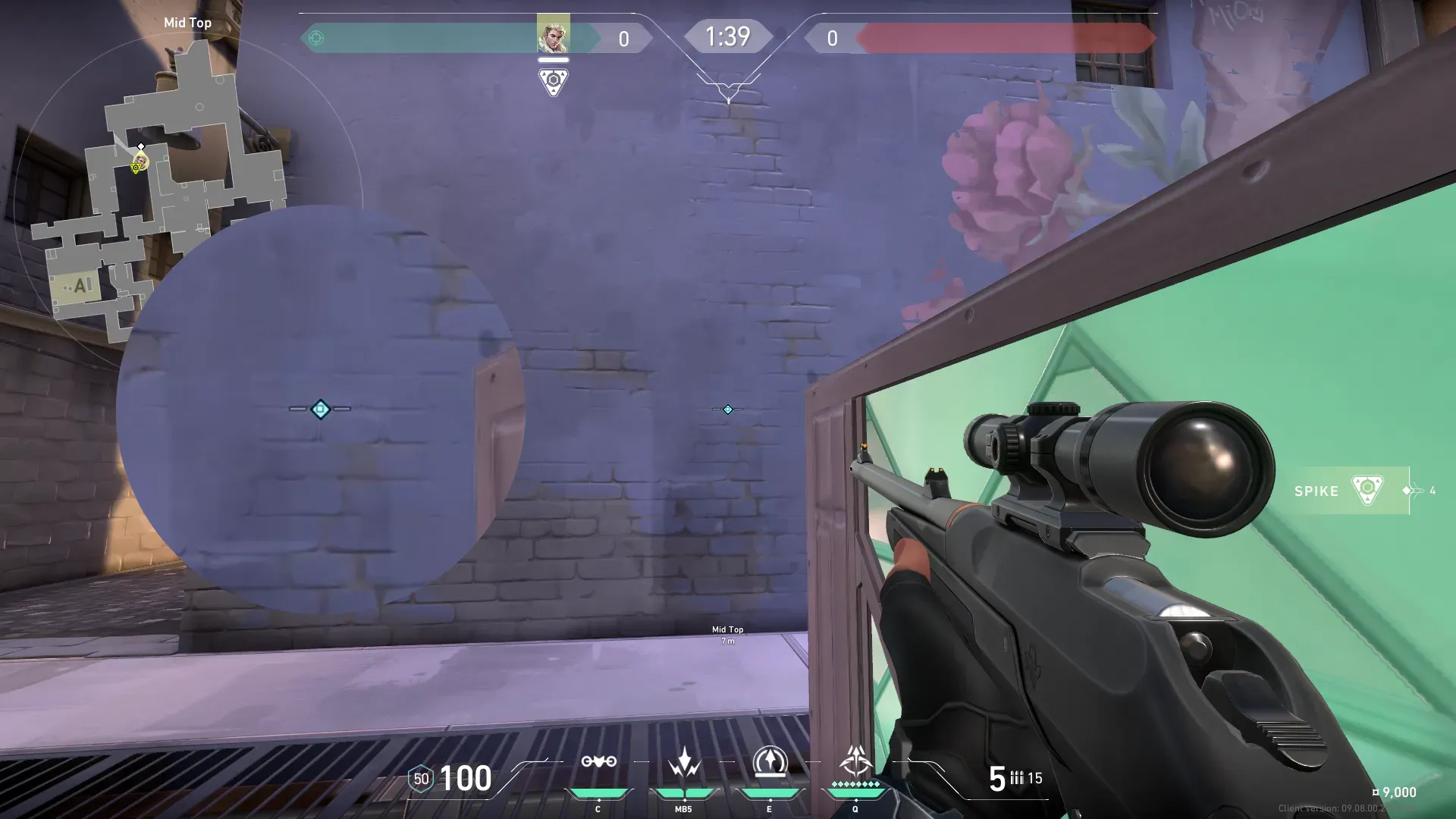 Sova Recon Bolt on Ascent Attack Mid — step 3 of 4: Aim — line up the shot