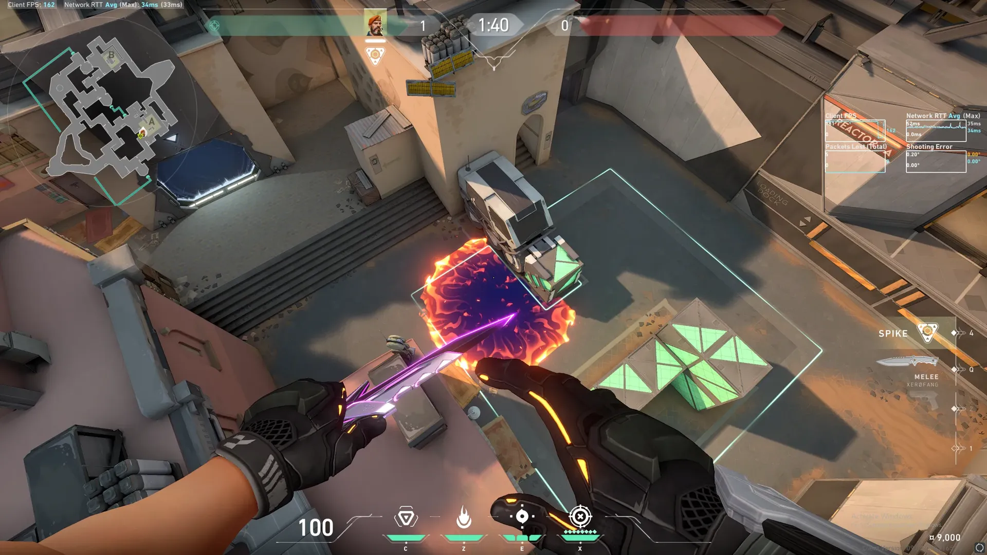 Brimstone Incendiary on Bind Attack Site A — step 3 of 3: Result