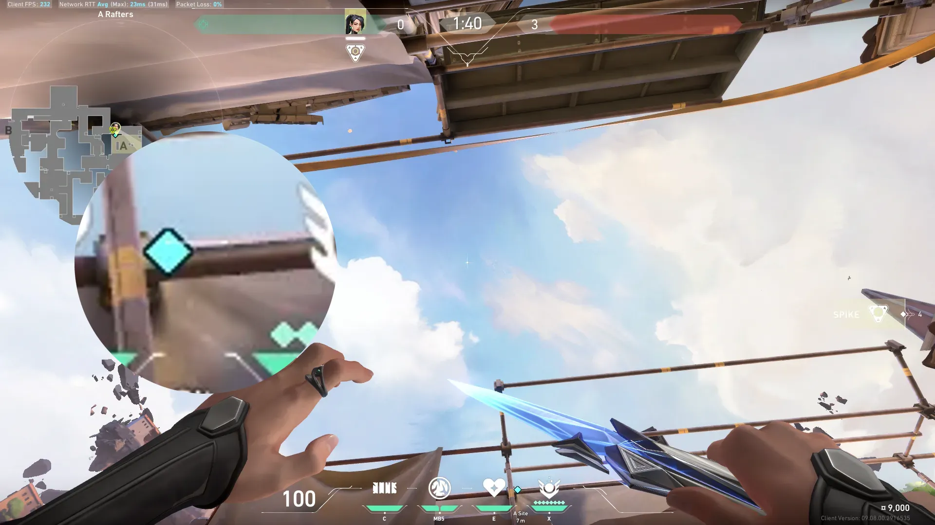Sage Slow Orb on Ascent Defense Site A — step 2 of 3: Aim — line up the shot