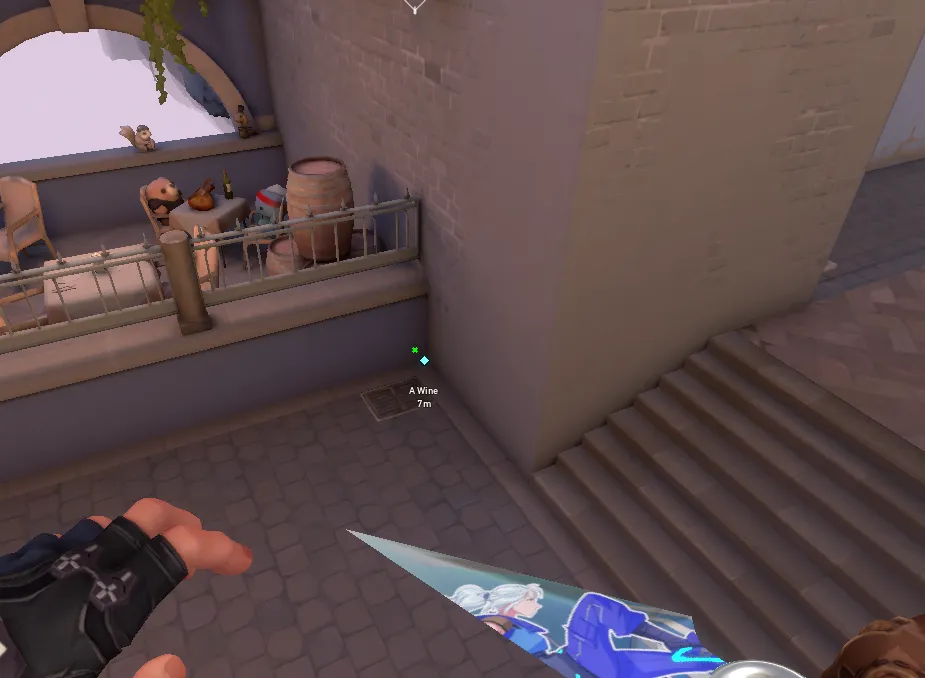 Sova Recon Bolt on Ascent Attack Site A — step 1 of 3: Position — where to stand