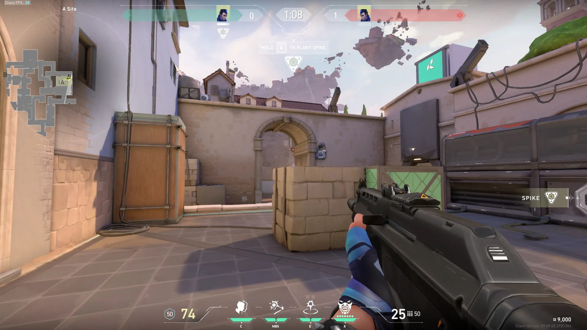 Yoru Blindside on Ascent Attack Site A — step 4 of 5: Aim — line up the shot
