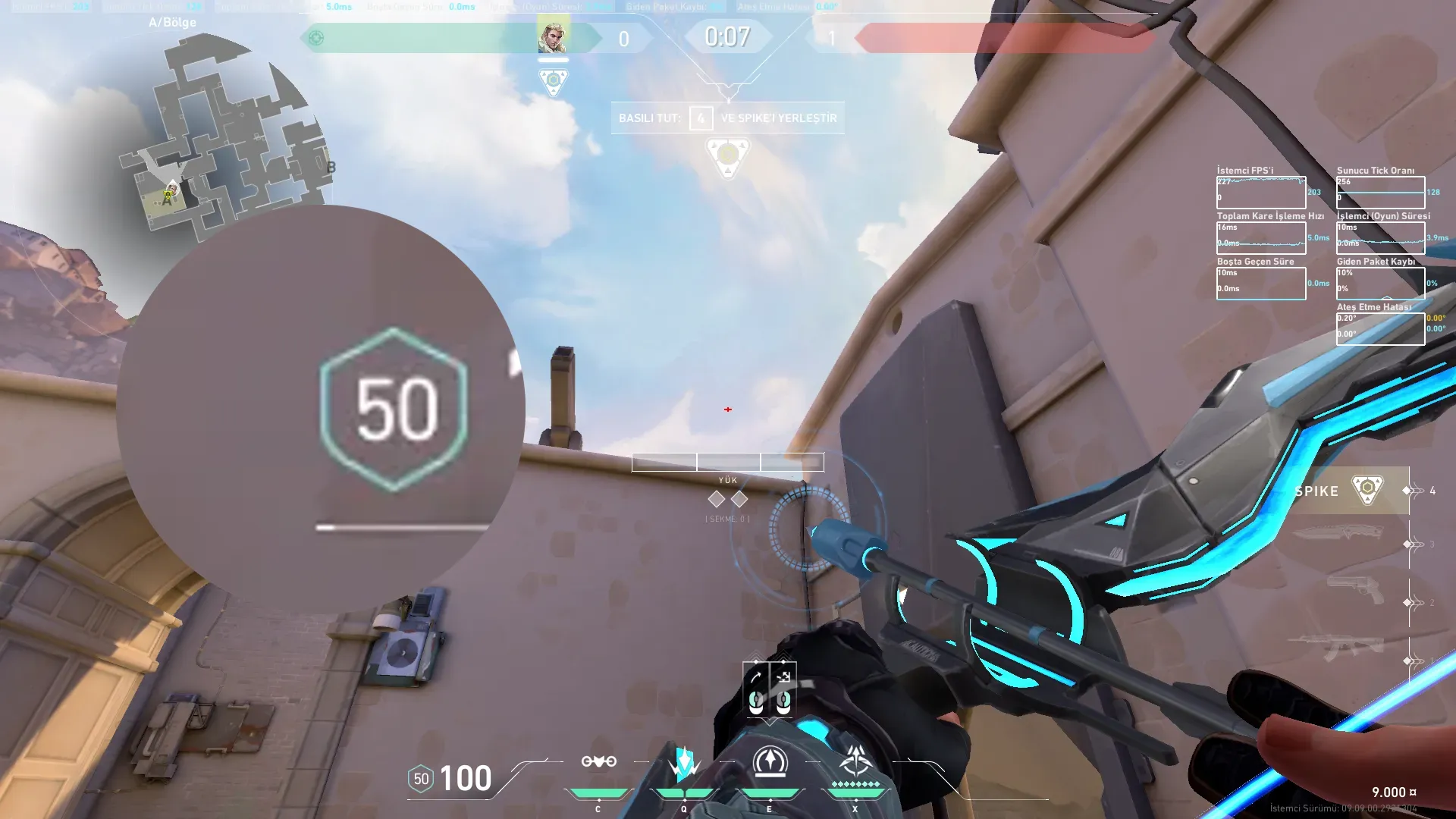 Sova Recon Bolt on Ascent Defense Site A — step 3 of 4: Aim — line up the shot