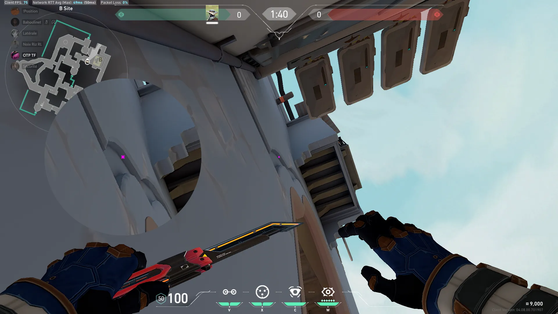 Cypher Cyber Cage on Bind Defense Site B — step 2 of 3: Aim — line up the shot