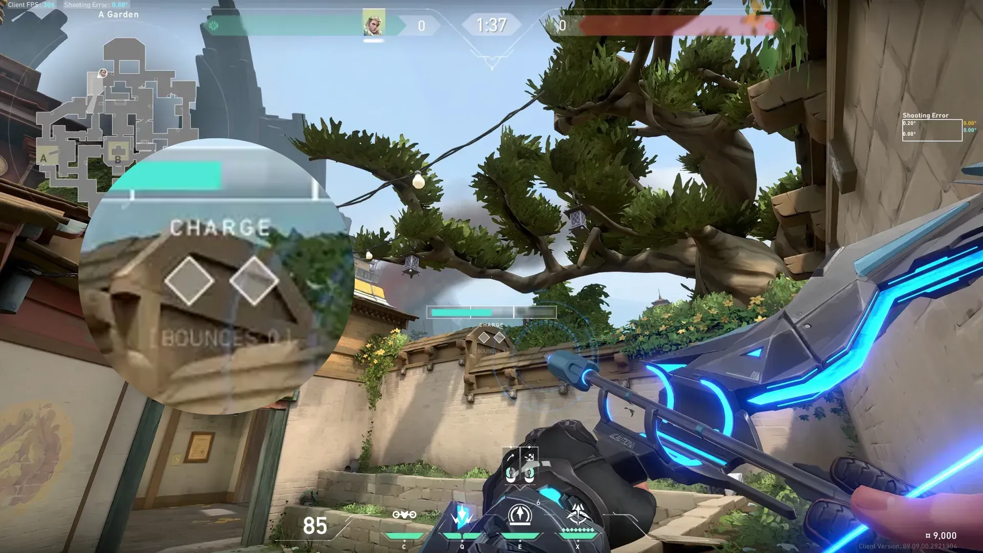 Sova Recon Bolt on Haven Attack Site A — step 2 of 3: Aim — line up the shot