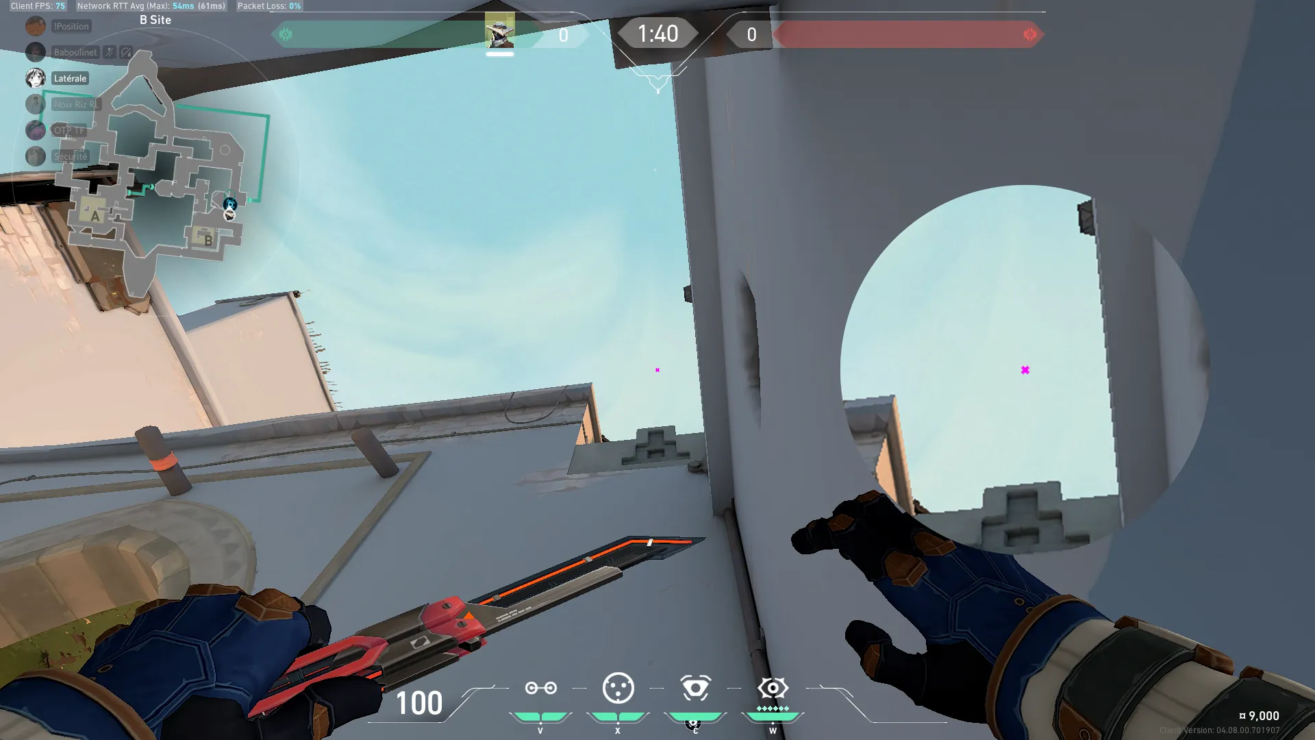 Cypher Cyber Cage on Bind Defense Site B — step 2 of 3: Aim — line up the shot