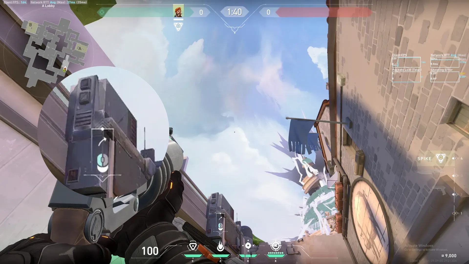 Brimstone Incendiary on Ascent Attack Site A — step 2 of 3: Aim — line up the shot