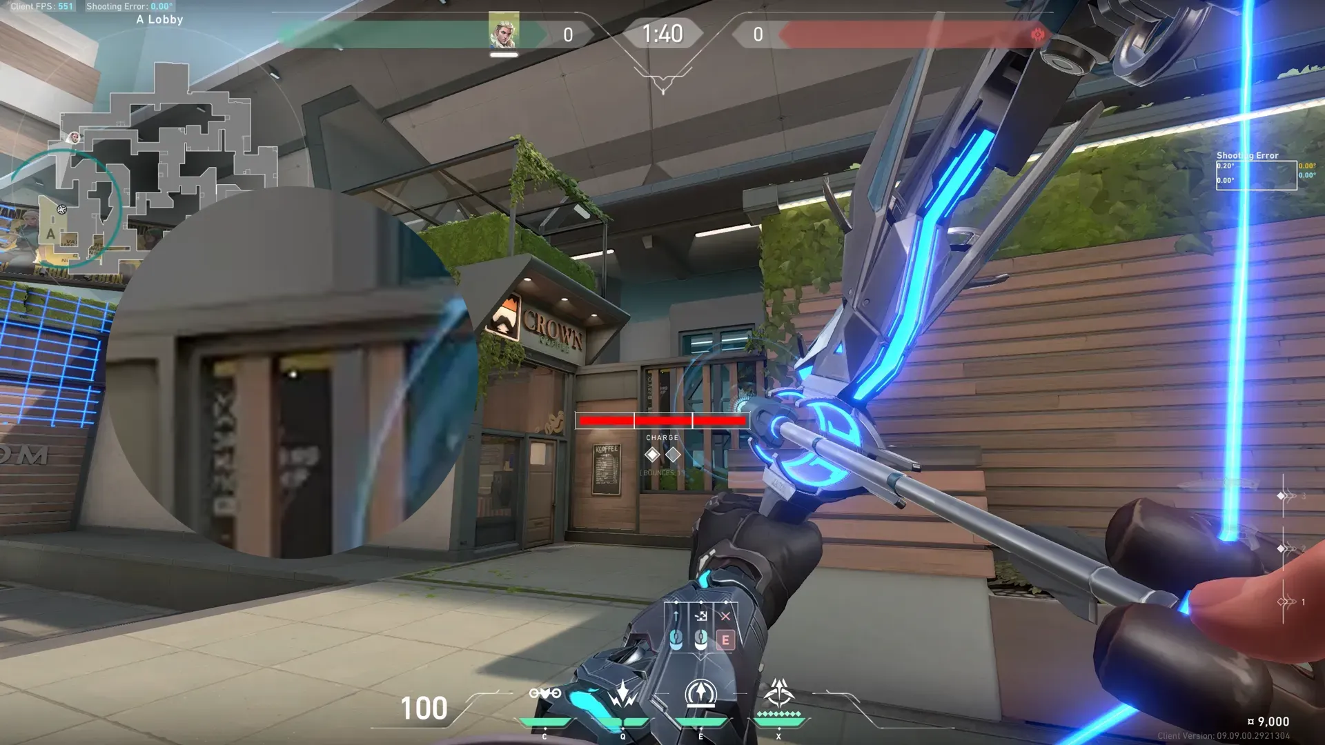 Sova Recon Bolt on Split Attack Site A — step 3 of 4: Aim — line up the shot