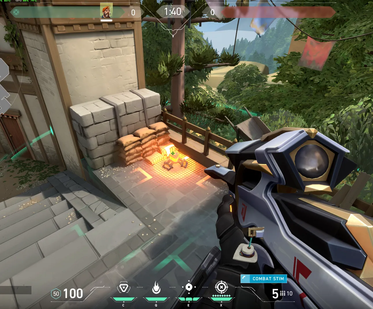 Brimstone Incendiary on Haven Attack Site A — step 1 of 3: Position — where to stand