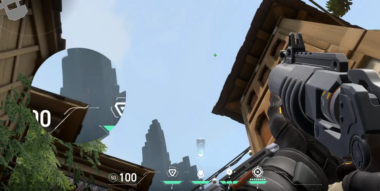 Brimstone Incendiary on Haven Attack Site A — step 2 of 3: Aim — line up the shot