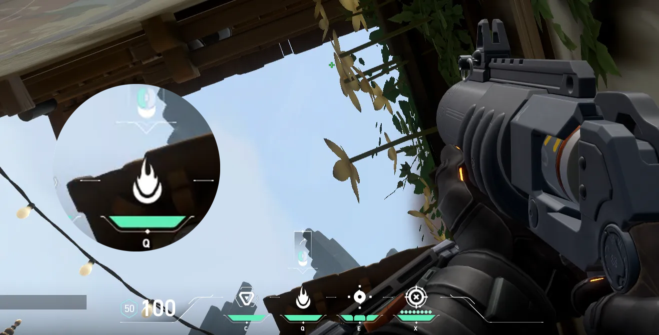 Brimstone Incendiary on Haven Attack Site A — step 2 of 3: Aim — line up the shot