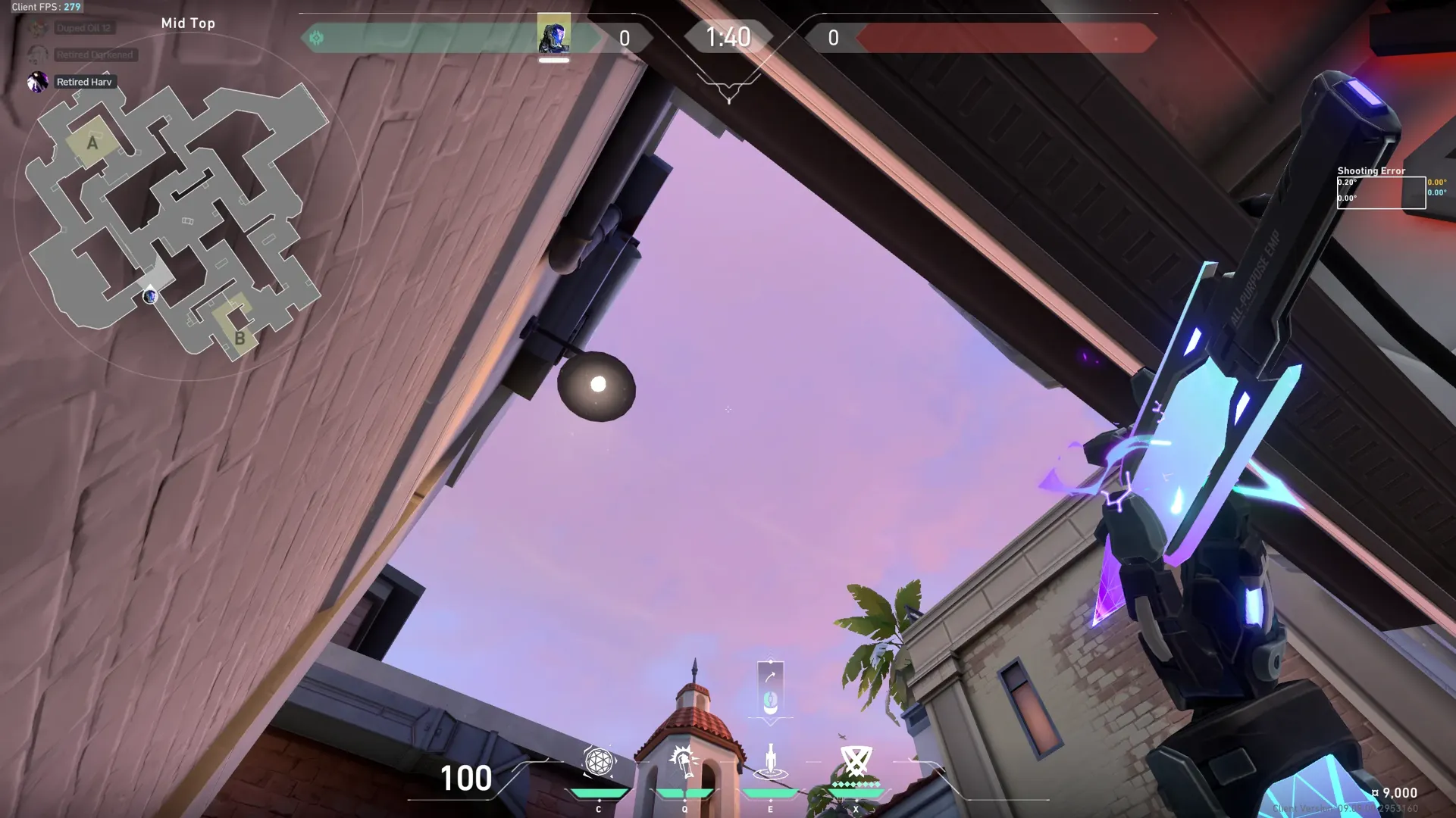 KAY/O Zero_Point on Sunset Defense Site A — step 2 of 3: Aim — line up the shot