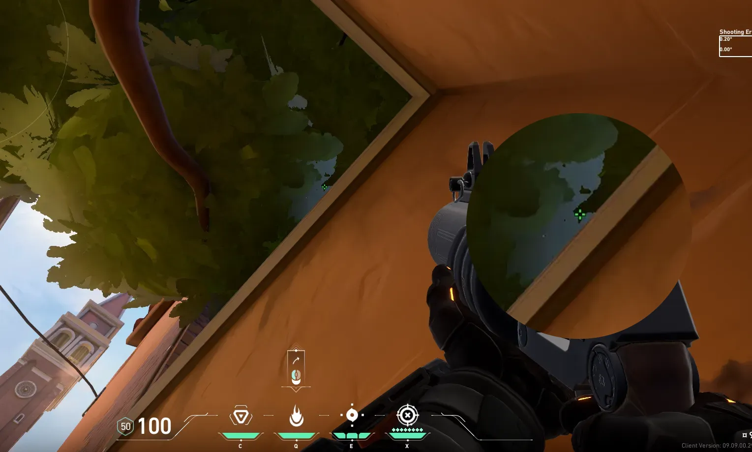 Brimstone Incendiary on Ascent Defense Site B — step 2 of 3: Aim — line up the shot
