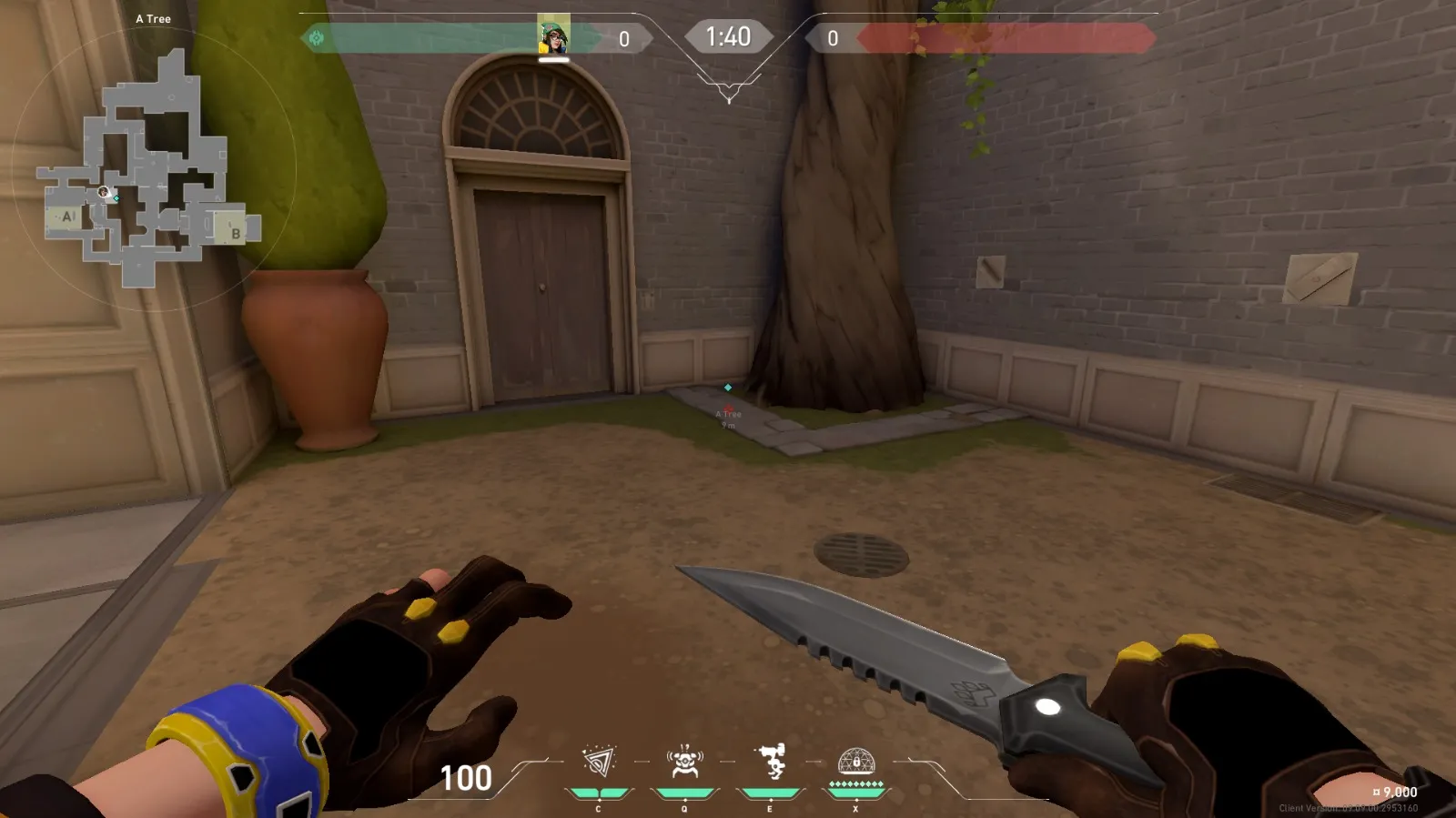 Killjoy Nanoswarm on Ascent Defense Site A — step 3 of 5: Aim — line up the shot
