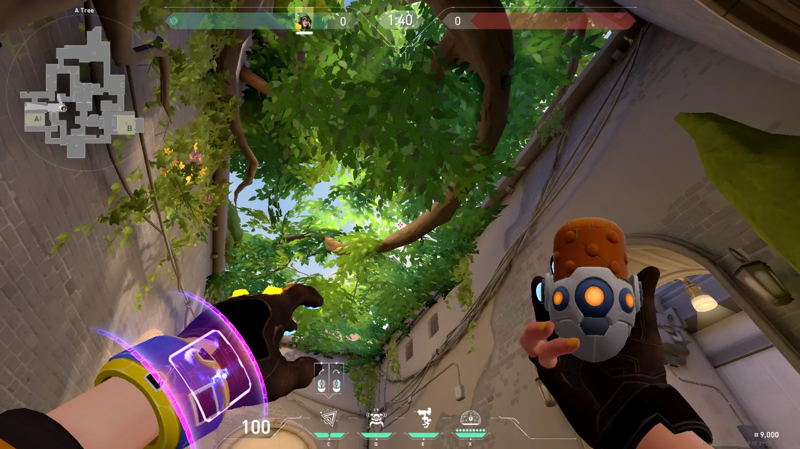 Killjoy Nanoswarm on Ascent Defense Site A — step 4 of 5: Aim — line up the shot