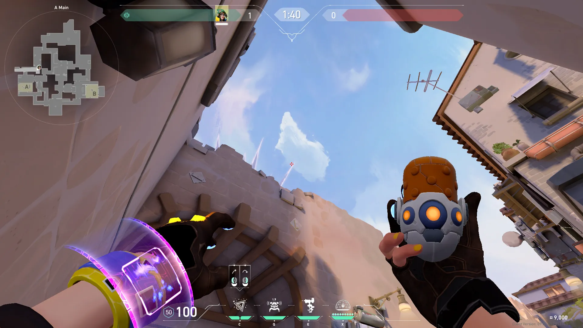 Killjoy Nanoswarm on Ascent Attack Site A — step 2 of 3: Aim — line up the shot